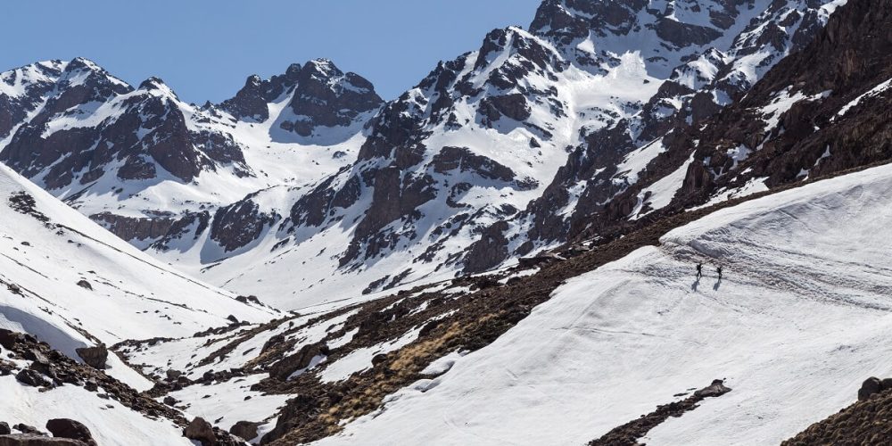 mountains and snow in morocco